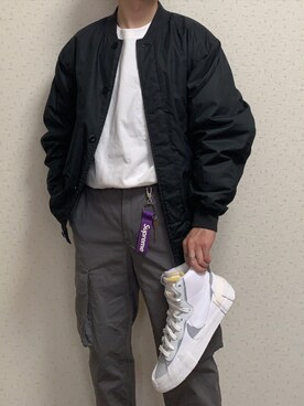 「Steven Alan（スティーブンアラン）のアイテム（ブルゾン）」を使った、ゆうたさん（メンズ・158cm）の秋コーディネート