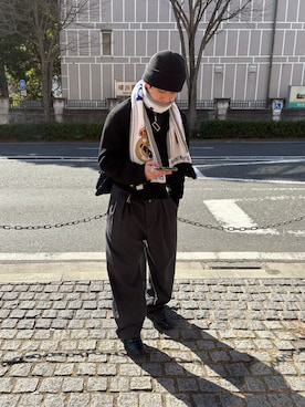 「PRADA（プラダ）のアイテム（バッグ）」を使った、ゆうたさん（メンズ・160cm）の冬コーディネート