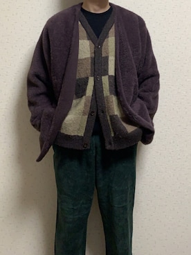 カーディガン ボレロを使った ニットベスト のメンズ人気ファッションコーディネート Wear