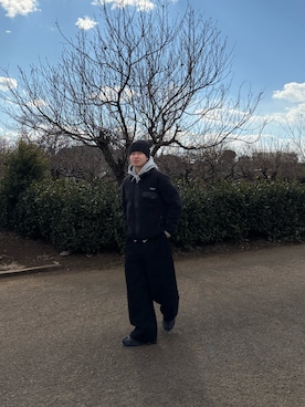 「ATON（エイトン）のアイテム」を使った、ゆうたさん（メンズ・160cm）の冬コーディネート