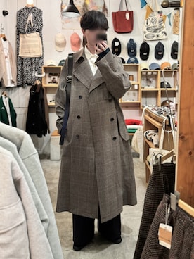 「アイテム（トレンチコート）」を使った、人さん（メンズ・166cm）の冬コーディネート
