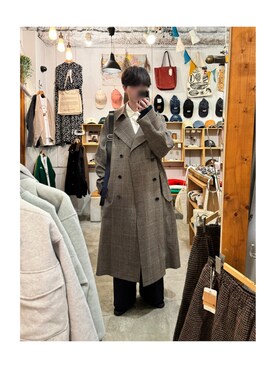 「アイテム（シャツ/ブラウス、ホワイト系）」を使った、人さん（メンズ・166cm）の冬コーディネート