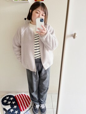 「スウェットギャザーパンツ」｜ゆうき◡̈⋆さん（レディース・150cm）の冬コーディネート