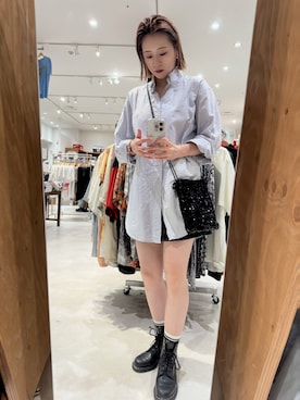 「WC（ダブル シー）のアイテム（バッグ）」を使った、Ri︎☺︎さん（レディース・161cm）の夏コーディネート