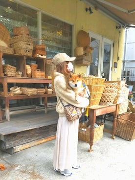 「ロングヘア」｜「アイテム（キャップ）」を使った、kikka さん（レディース・153cm）の冬コーディネート