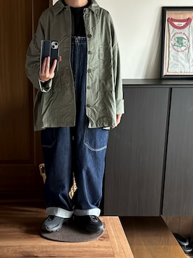 「アイテム（ミリタリージャケット）」を使った、善さん（レディース・152cm）の秋コーディネート