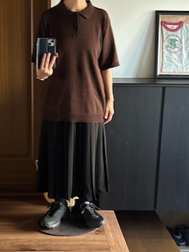 「no brand（ノーブランド）のアイテム（スカート）」を使った、善さん（レディース・152cm）の秋コーディネート