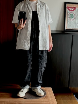 「Johnbull（ジョンブル）のアイテム（サロペット/オーバーオール）」を使った、善さん（レディース・152cm）の夏コーディネート