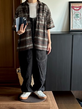 「niko and...（ニコアンド）のアイテム（オールインワン・サロペット）」を使った、善さん（レディース・152cm）の夏コーディネート