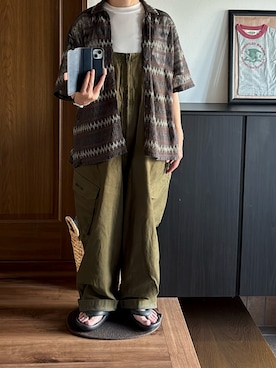 「着回しコーデ」｜「アイテム（サロペット/オーバーオール）」を使った、善さん（レディース・152cm）の夏コーディネート