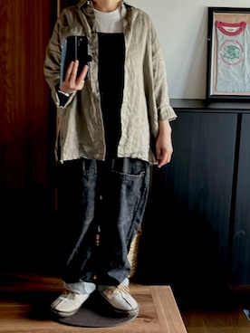 「Johnbull（ジョンブル）のアイテム（サロペット/オーバーオール）」を使った、善さん（レディース・152cm）の春コーディネート