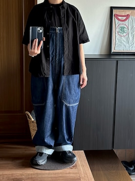 「アイテム（サロペット/オーバーオール）」を使った、善さん（レディース・152cm）の夏コーディネート