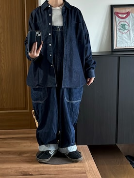 「アイテム（サロペット/オーバーオール）」を使った、善さん（レディース・152cm）の秋コーディネート