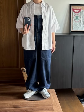 「アイテム（サロペット/オーバーオール）」を使った、善さん（レディース・152cm）の夏コーディネート