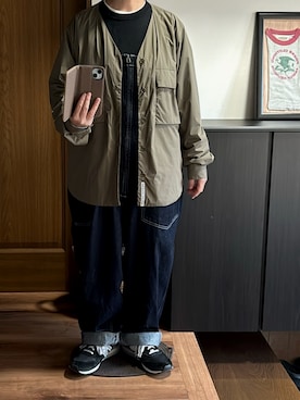 「アイテム（サロペット/オーバーオール）」を使った、善さん（レディース・152cm）の冬コーディネート