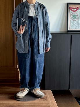 「アイテム（オールインワン・サロペット）」を使った、善さん（レディース・152cm）の秋コーディネート