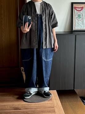 「アイテム（サロペット/オーバーオール）」を使った、善さん（レディース・152cm）の秋コーディネート