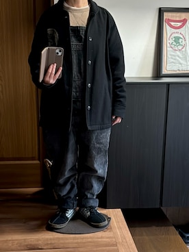 「アイテム（サロペット/オーバーオール）」を使った、善さん（レディース・152cm）の冬コーディネート