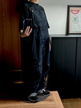 「Alpha Industries（アルファインダストリーズ）のアイテム（サロペット/オーバーオール）」を使った、善さん（レディース・152cm）の夏コーディネート