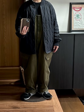 「アイテム（サロペット/オーバーオール）」を使った、善さん（レディース・152cm）の冬コーディネート