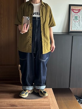 「MANASTASH（マナスタッシュ）のアイテム」を使った、善さん（レディース・152cm）の春コーディネート