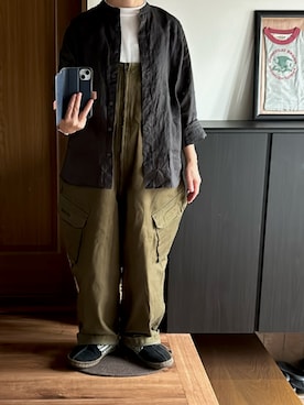 「アイテム（オールインワン・サロペット）」を使った、善さん（レディース・152cm）の秋コーディネート