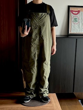 「Alpha Industries（アルファインダストリーズ）のアイテム（サロペット/オーバーオール）」を使った、善さん（レディース・152cm）の夏コーディネート