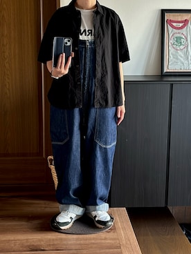 「アイテム（サロペット/オーバーオール）」を使った、善さん（レディース・152cm）の夏コーディネート