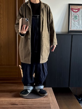 「アイテム（チェスターコート）」を使った、善さん（レディース・152cm）の秋コーディネート