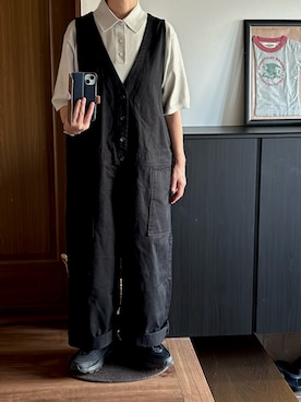 「アイテム（オールインワン・サロペット）」を使った、善さん（レディース・152cm）の秋コーディネート