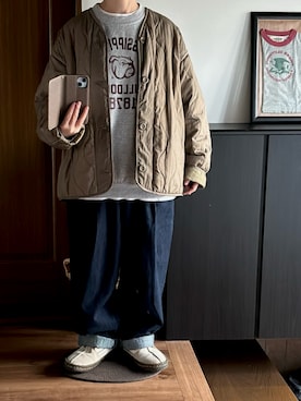 「REEF（リーフ）のアイテム」を使った、善さん（レディース・152cm）の秋コーディネート