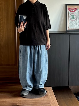 「しまむら（シマムラ）のアイテム（デニムパンツ）」を使った、善さん（レディース・152cm）の秋コーディネート