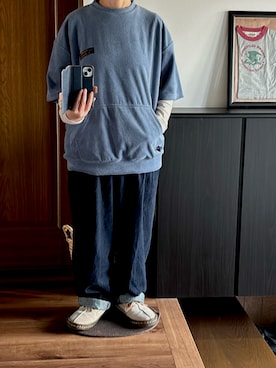 「REEF（リーフ）のアイテム」を使った、善さん（レディース・152cm）の春コーディネート