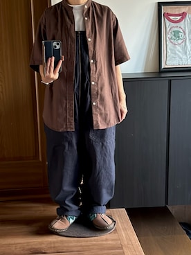 「アイテム（サロペット/オーバーオール）」を使った、善さん（レディース・152cm）の秋コーディネート