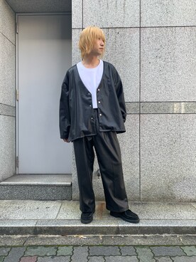 「DANKE SCHON（ダンケシェーン）のアイテム（スラックス）」を使った、keitaさん（メンズ・170cm）の秋コーディネート