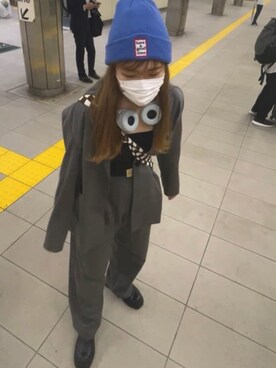 「HOTPING（ホッピン）のアイテム」を使った、hさん（レディース・155cm）の春コーディネート