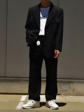 「YSL（ワイエスエル）のアイテム（ジャケット/アウター）」を使った、まこすけさん（メンズ・164cm）の夏コーディネート