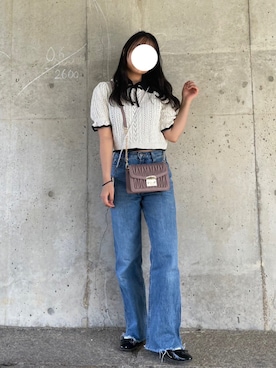 「GRL」｜「アイテム（バレエシューズ）」を使った、になさん（レディース・152cm）の春コーディネート