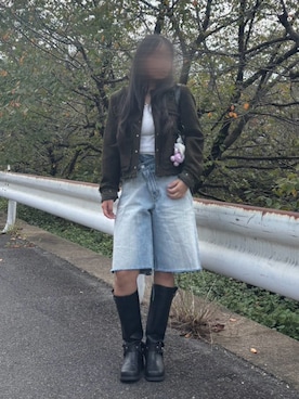 「アイテム（ノーカラージャケット）」を使った、になさん（骨格ストレート・レディース・152cm）の秋コーディネート