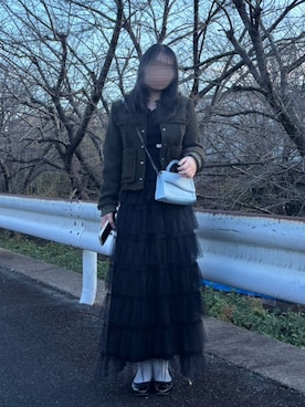 「アイテム（ノーカラージャケット）」を使った、になさん（レディース・152cm）の冬コーディネート