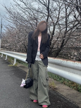 「SLY（スライ）のアイテム（ジャケット/アウター）」を使った、になさん（レディース・152cm）の春コーディネート