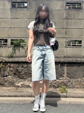 「Onitsuka Tiger（オニツカタイガー）のアイテム」を使った、になさん（レディース・152cm）の夏コーディネート