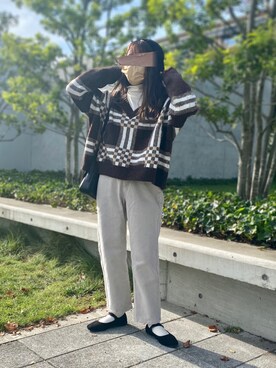「rps（アールピーエス）のアイテム（ハンチング/ベレー帽）」を使った、na na.さん（レディース・159cm）の秋コーディネート