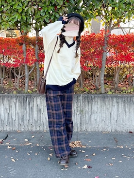 「rps（アールピーエス）のアイテム（ハンチング/ベレー帽）」を使った、na na.さん（レディース・159cm）の秋コーディネート