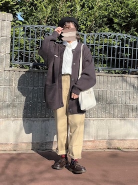 「rps（アールピーエス）のアイテム（ハンチング/ベレー帽）」を使った、na na.さん（レディース・159cm）の冬コーディネート