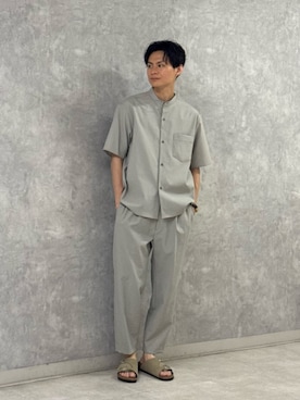 「BIRKENSTOCK（ビルケンシュトック）のアイテム」を使った、赤羅（akara）さん（メンズ・170cm）の夏コーディネート