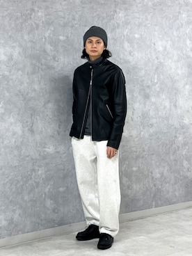 「KLEMAN（クレマン）のアイテム（モカシン/デッキシューズ）」を使った、赤羅（akara）さん（メンズ・170cm）の秋コーディネート