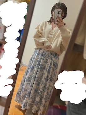 「トワルドジュイ」｜「アイテム（スカート）」を使った、なかの。さん（レディース・148cm）の冬コーディネート