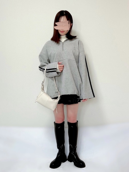 セール】ベルト付きラメツイードプリーツミニスカパン（スカート