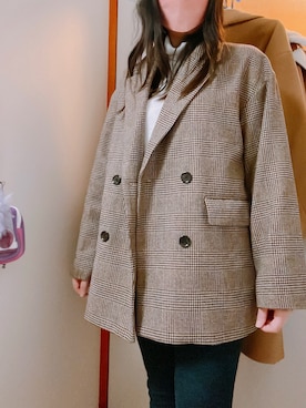 「GU（ジーユー）のアイテム（デニムパンツ、ブルー系）」を使った、〓みかちゅ〓さん（レディース・160cm）の冬コーディネート